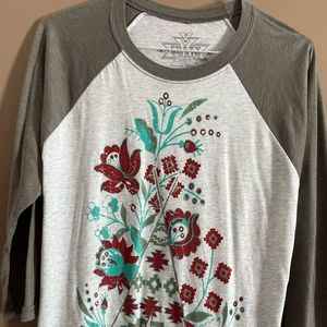 Crazy train baseball tee M